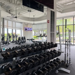 fitness center with ample space